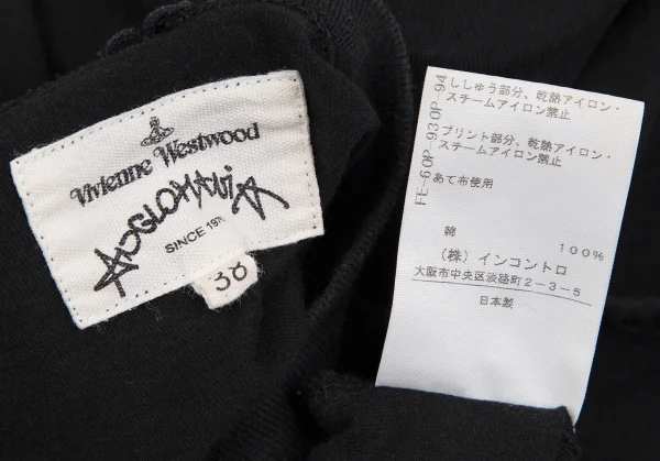 ヴィヴィアンウエストウッド アングロマニアVivienne Westwood ANGLOMANIA グラフィックプリントビッグシルエットTシャツ 黒38 K-113048_014