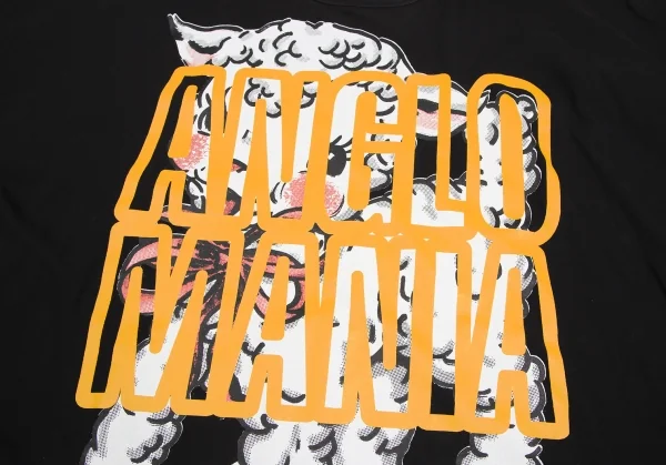 ヴィヴィアンウエストウッド アングロマニアVivienne Westwood ANGLOMANIA グラフィックプリントビッグシルエットTシャツ 黒38 K-113048_007