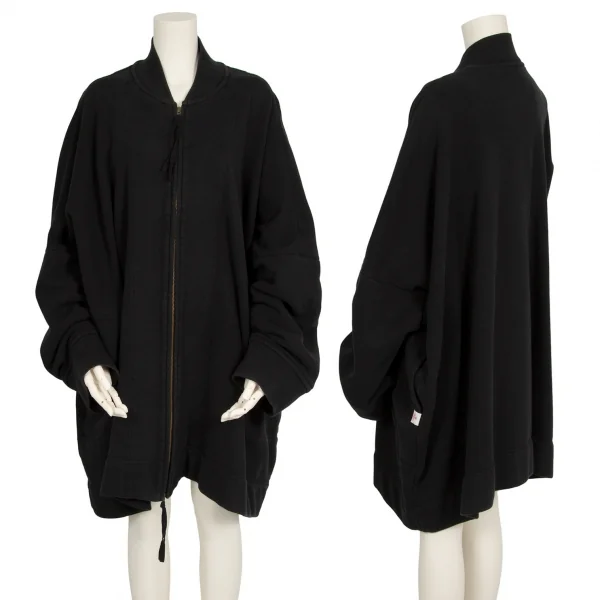 ヴィヴィアンウエストウッド レッドレーベルVivienne Westwood Red Label スウェットビッグシルエットジップアップブルゾン 黒00 K-113049_001