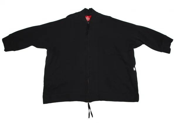 ヴィヴィアンウエストウッド レッドレーベルVivienne Westwood Red Label スウェットビッグシルエットジップアップブルゾン 黒00 K-113049_002