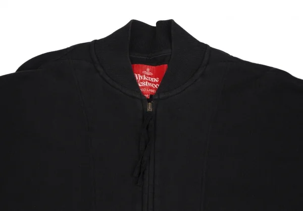 ヴィヴィアンウエストウッド レッドレーベルVivienne Westwood Red Label スウェットビッグシルエットジップアップブルゾン 黒00 K-113049_003