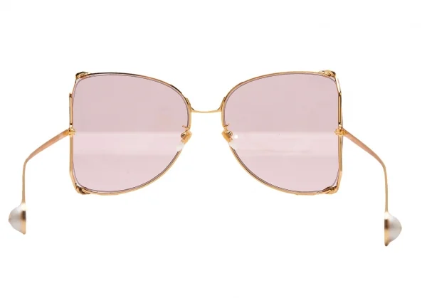 グッチGUCCI GG0252S バタフライ オーバーサイズサングラス ゴールドレンズピンク ゴールドピンク K-113052_004