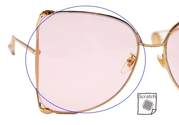 グッチGUCCI GG0252S バタフライ オーバーサイズサングラス ゴールドレンズピンク ゴールドピンク K-113052_006