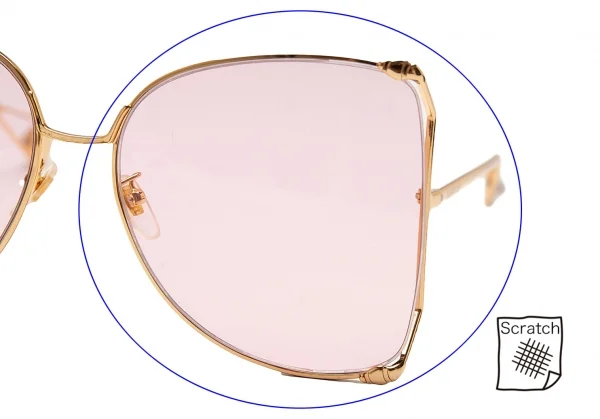 グッチGUCCI GG0252S バタフライ オーバーサイズサングラス ゴールドレンズピンク ゴールドピンク K-113052_007