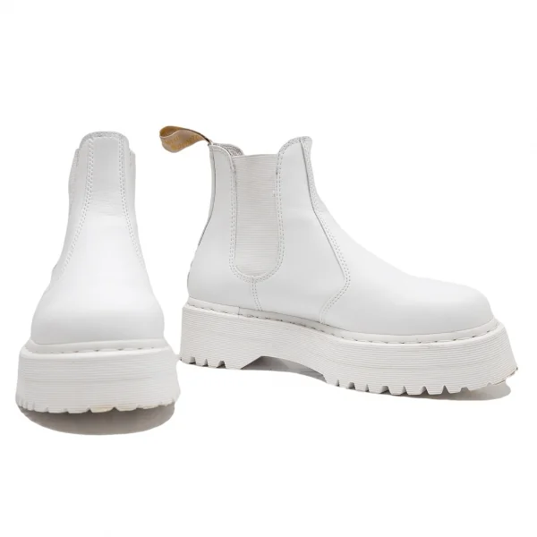 ドクターマーチンDr.Martens VEGAN 2976 QUAD MONO チェルシーブーツ 白UK8(27) K-113053_001