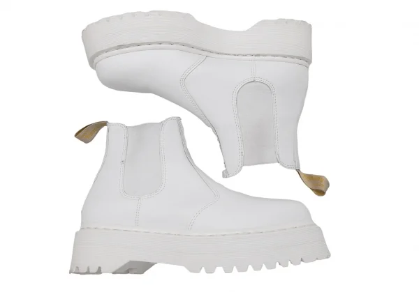 ドクターマーチンDr.Martens VEGAN 2976 QUAD MONO チェルシーブーツ 白UK8(27) K-113053_003