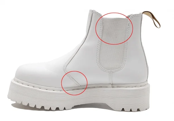ドクターマーチンDr.Martens VEGAN 2976 QUAD MONO チェルシーブーツ 白UK8(27) K-113053_009