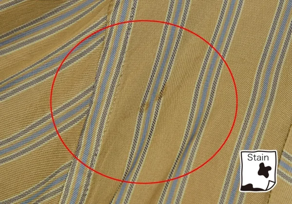 コムデギャルソン オムプリュスCOMME des GARCONS HOMME PLUS キュプラストライプ切替デザインシャツ カーキM位 K-113057_003