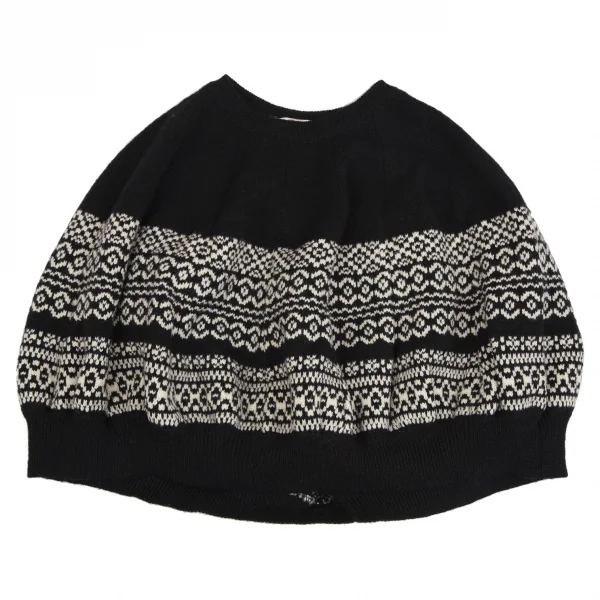 COMME des GARCONS Fair isle Knit Poncho K-113059_002