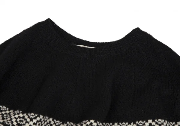 COMME des GARCONS Fair isle Knit Poncho K-113059_003