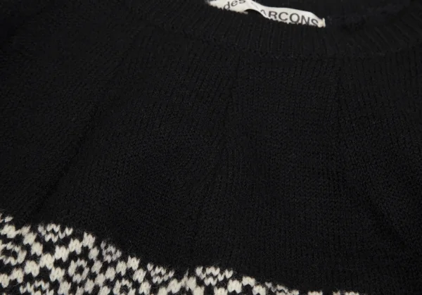 COMME des GARCONS Fair isle Knit Poncho K-113059_004