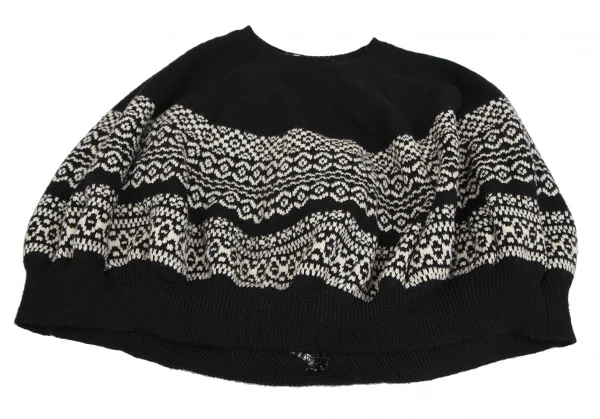 COMME des GARCONS Fair isle Knit Poncho K-113059_005