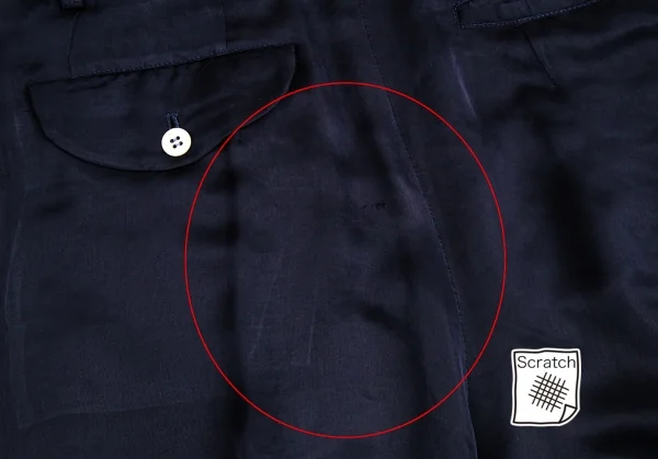 コムデギャルソンCOMME des GARCONSハイウエストツータックショートパンツ 紺M K-113061_013