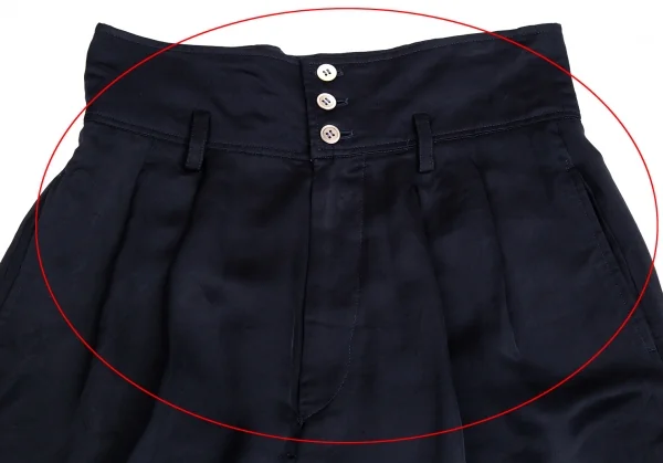 コムデギャルソンCOMME des GARCONSハイウエストツータックショートパンツ 紺M K-113061_002