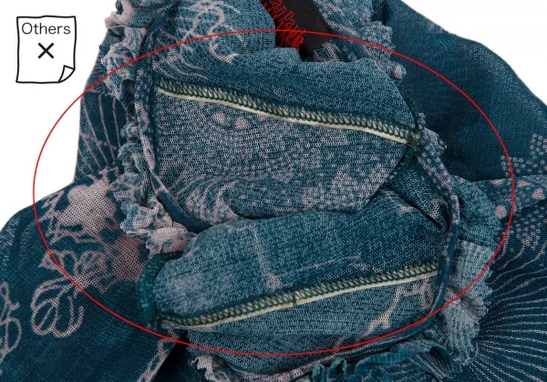 ジャンポールゴルチエJean Paul GAULTIER 曼荼羅プリントパワーネットフリルカーディガン 青40 K-113078_004