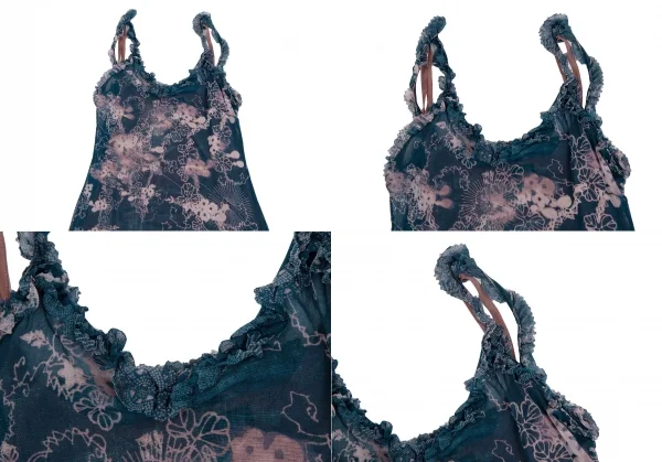 ジャンポールゴルチエJean Paul GAULTIER 曼荼羅プリントパワーネットセットアップ 青40 K-113080_010