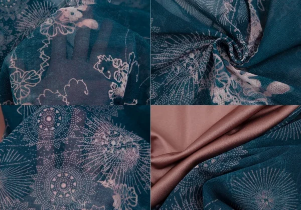 ジャンポールゴルチエJean Paul GAULTIER 曼荼羅プリントパワーネットセットアップ 青40 K-113080_019