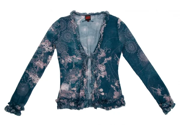 ジャンポールゴルチエJean Paul GAULTIER 曼荼羅プリントパワーネットセットアップ 青40 K-113080_003