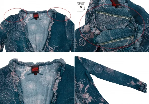 ジャンポールゴルチエJean Paul GAULTIER 曼荼羅プリントパワーネットセットアップ 青40 K-113080_004