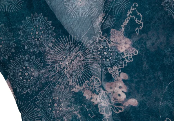 ジャンポールゴルチエJean Paul GAULTIER 曼荼羅プリントパワーネットセットアップ 青40 K-113080_007