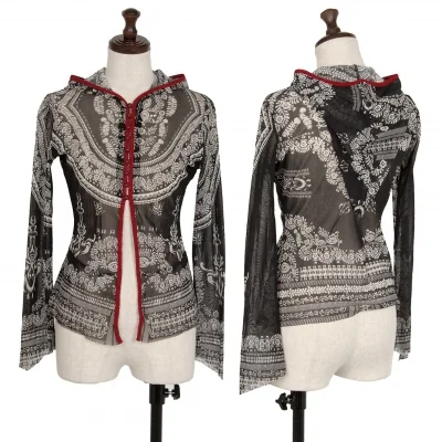 ジャンポールゴルチエJean Paul GAULTIER ダマスクプリントパワーネットパーカー