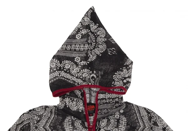 ジャンポールゴルチエJean Paul GAULTIER ダマスクプリントパワーネットパーカー 黒40 K-113081_005