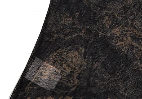 ジャンポールゴルチエJean Paul GAULTIER PARIS マリアキリストプリントパワーネットカットソー 黒茶40 K-113090_011