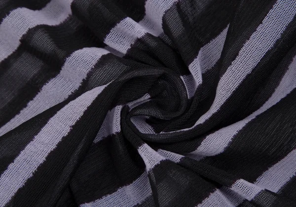 ジャンポールゴルチエ ファムJean Paul GAULTIER FEMME ボーダーグラフィティプリントパワーネットハイネックノースリーブ 黒40 K-113097_012