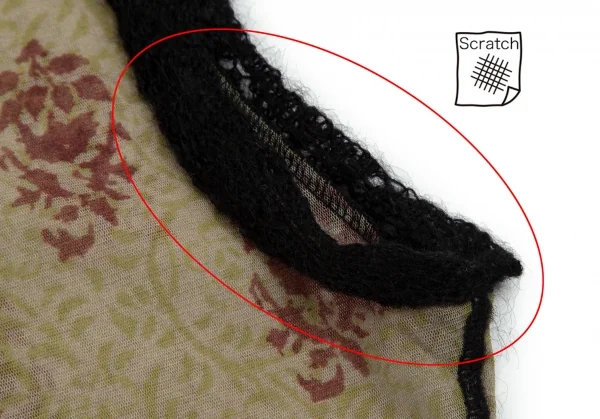 ジャンポールゴルチエ ファムJean Paul GAULTIER FEMME アラベスクプリントパワーネットハイネックノースリーブ 緑茶40 K-113098_005