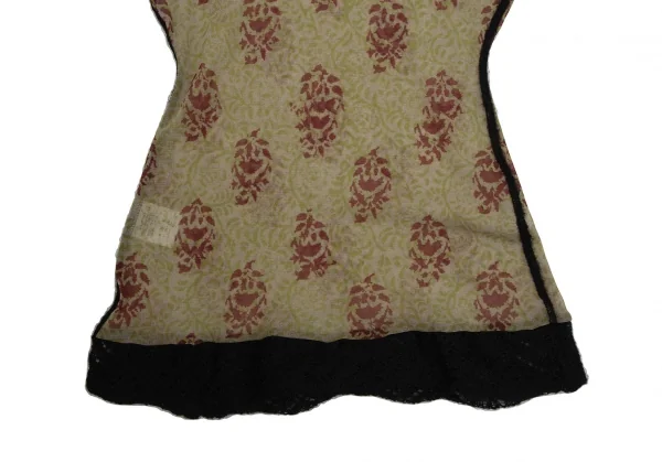 ジャンポールゴルチエ ファムJean Paul GAULTIER FEMME アラベスクプリントパワーネットハイネックノースリーブ 緑茶40 K-113098_008