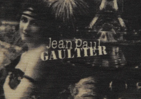ジャンポールゴルチエ ファムJean Paul GAULTIER FEMME パワーネット切替フェイスプリントストレッチハイネックトップス 黒ベージュ40 K-113110_014
