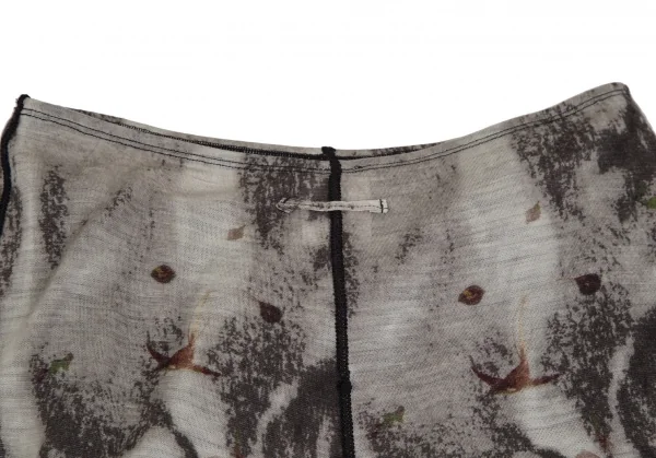 ジャンポールゴルチエ ファムJean Paul GAULTIER FEMME ボタニカルプリントゴアードスカート グレー40 K-113113_013
