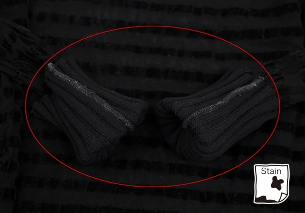 ジャンポールゴルチエ マイユJean Paul GAULTIER MAILLE フロッキーボーダーパワーネットカットソー 黒M位 K-113124_008