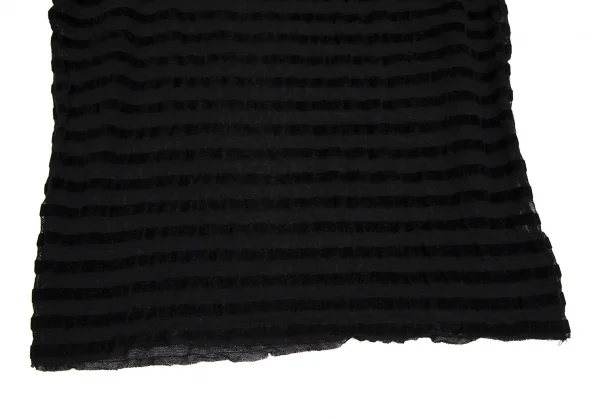 ジャンポールゴルチエ マイユJean Paul GAULTIER MAILLE フロッキーボーダーパワーネットカットソー 黒M位 K-113124_009
