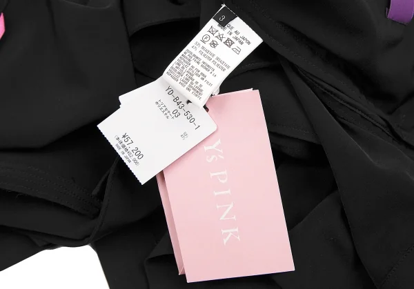 タケシコウサカバイ ワイズ ピンクレーベルTAKESHI KOSAKA by Y's Pink Label トリアセテートポリ襟断ち切りポケットデザインシャツジャケット 黒3 K-113133_015