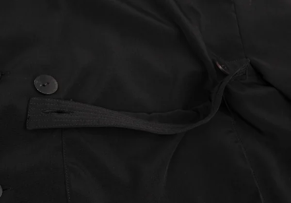 タケシコウサカバイ ワイズ ピンクレーベルTAKESHI KOSAKA by Y's Pink Label トリアセテートポリ襟断ち切りポケットデザインシャツジャケット 黒3 K-113133_007