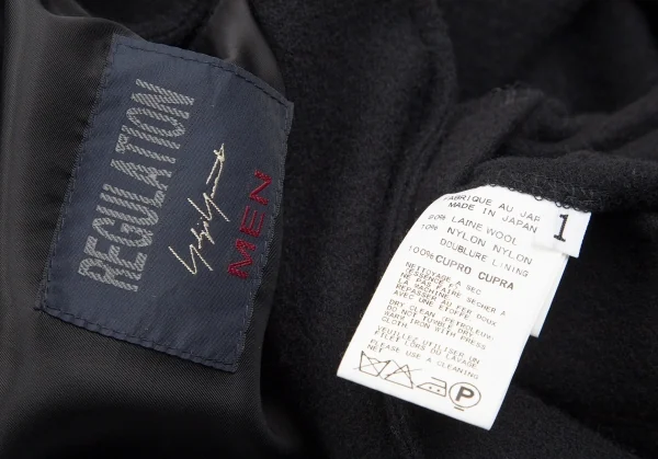 REGULATION Yohji Yamamoto MEN Wool Nylon Belted Coat K-113176_017