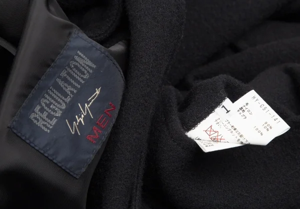 REGULATION Yohji Yamamoto MEN Wool Nylon Belted Coat K-113176_018