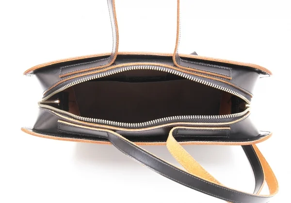 ヨウジヤマモト ファムYohji Yamamoto FEMME 台形レザーショルダーバッグ 黒 K-113177_009