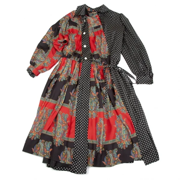 JUNYA WATANABE COMME des GARCONS Dot Paisley Asymmetry Dress K-113179_002