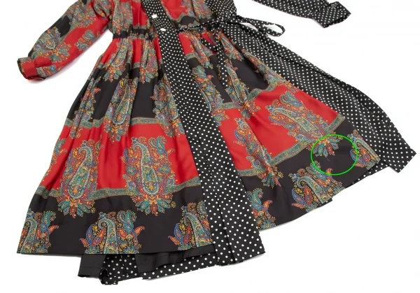 JUNYA WATANABE COMME des GARCONS Dot Paisley Asymmetry Dress K-113179_012