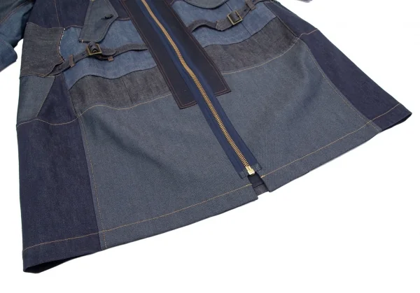 ジュンヤワタナベ コムデギャルソンJUNYA WATANABE COMME des GARCONS denim パッチワークデニムコート インディゴXS K-113180_010
