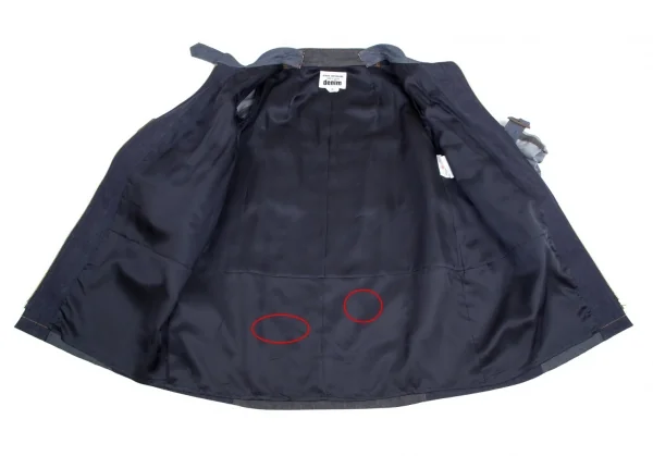 ジュンヤワタナベ コムデギャルソンJUNYA WATANABE COMME des GARCONS denim パッチワークデニムコート インディゴXS K-113180_011