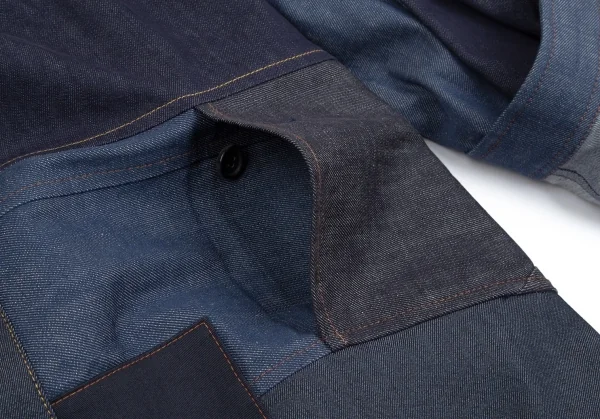 ジュンヤワタナベ コムデギャルソンJUNYA WATANABE COMME des GARCONS denim パッチワークデニムコート インディゴXS K-113180_015