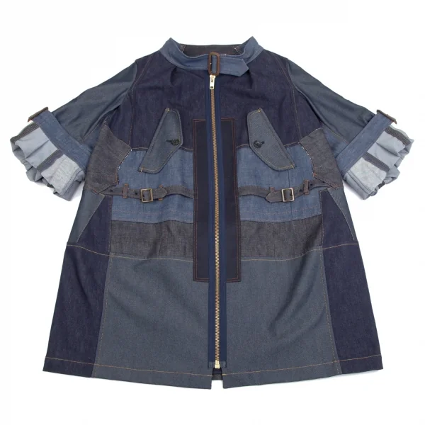 ジュンヤワタナベ コムデギャルソンJUNYA WATANABE COMME des GARCONS denim パッチワークデニムコート インディゴXS K-113180_002