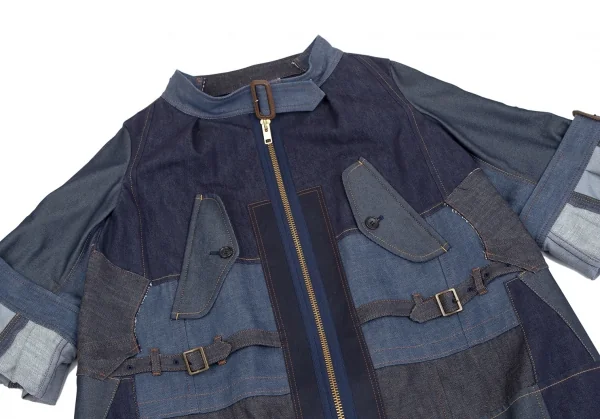 ジュンヤワタナベ コムデギャルソンJUNYA WATANABE COMME des GARCONS denim パッチワークデニムコート インディゴXS K-113180_003