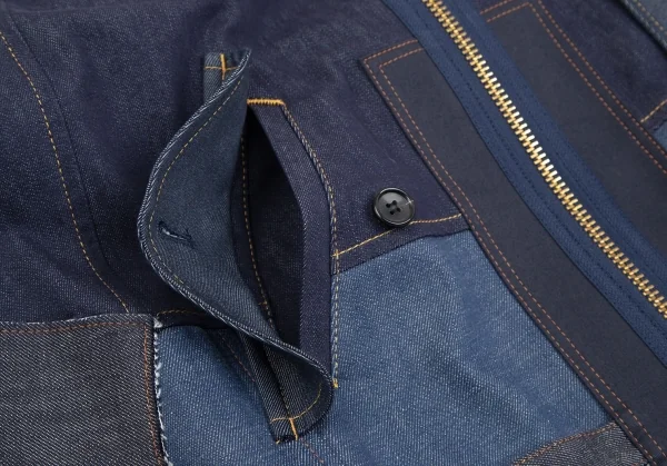 ジュンヤワタナベ コムデギャルソンJUNYA WATANABE COMME des GARCONS denim パッチワークデニムコート インディゴXS K-113180_008