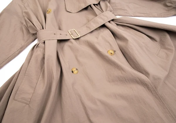 マックスマーラMax Mara コットンナイロンフレアトレンチコート ベージュ34 K-113203_010
