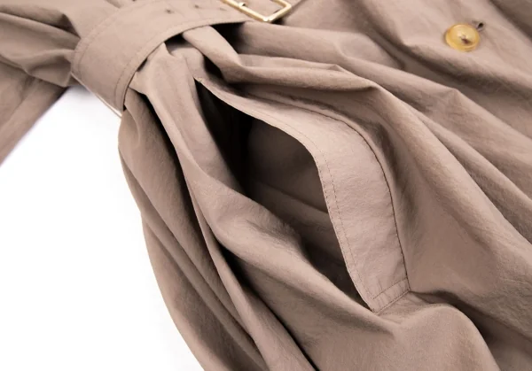 マックスマーラMax Mara コットンナイロンフレアトレンチコート ベージュ34 K-113203_011