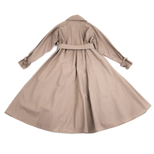 マックスマーラMax Mara コットンナイロンフレアトレンチコート ベージュ34 K-113203_015